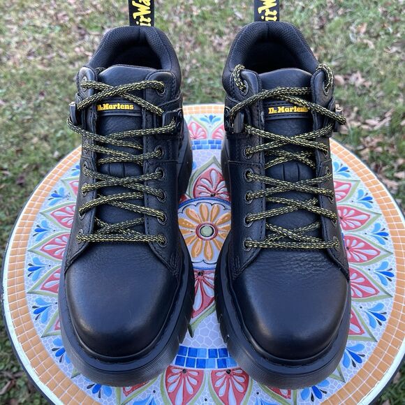 Dr. Doc Martens Woodard Grizzly Womens Size 5 Black Leather Lace Up Boots NEW - Picture 4 of 9